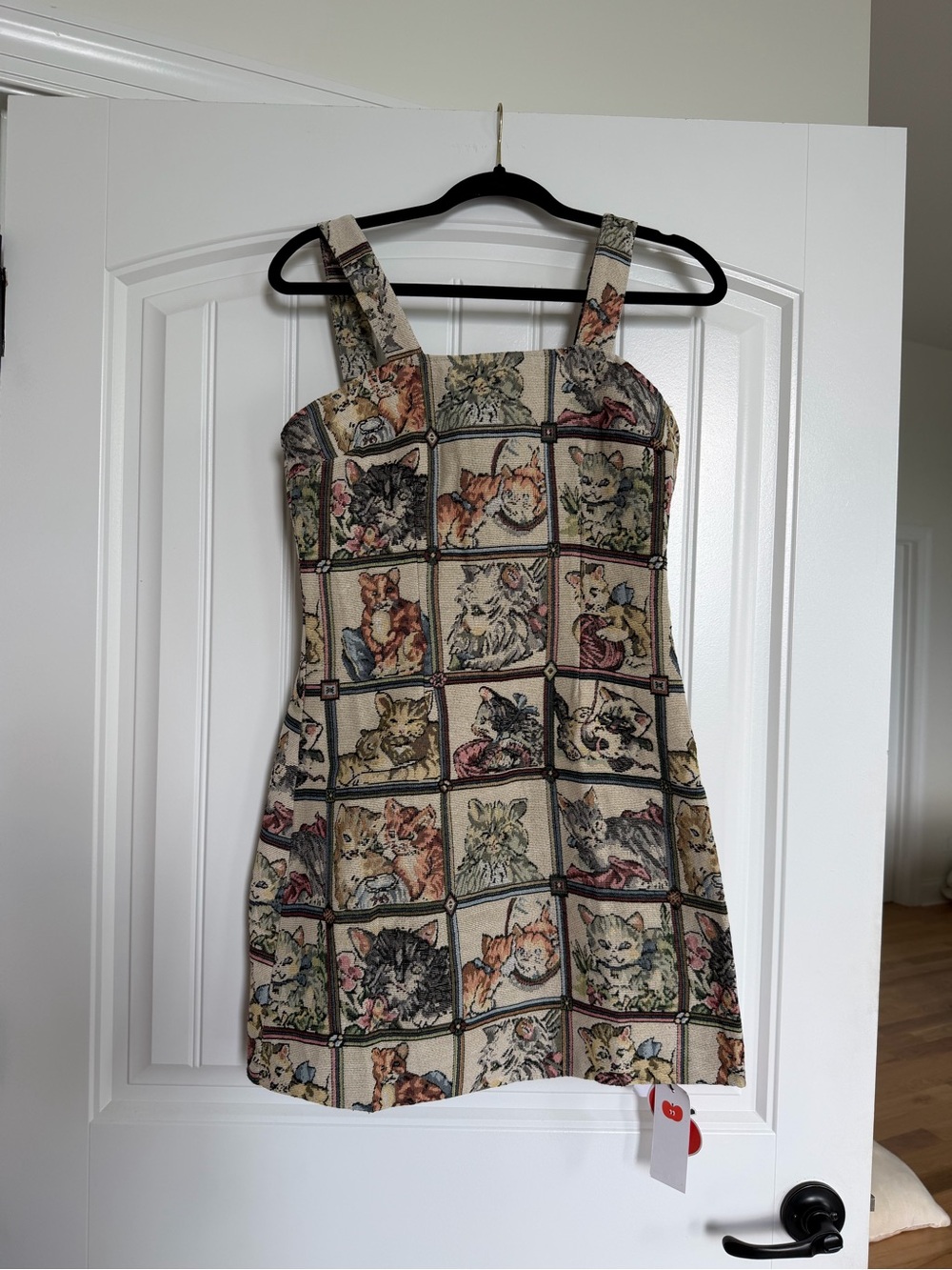 Cider Beige Cat-Panel Mini Dress - Picture 10 of 10